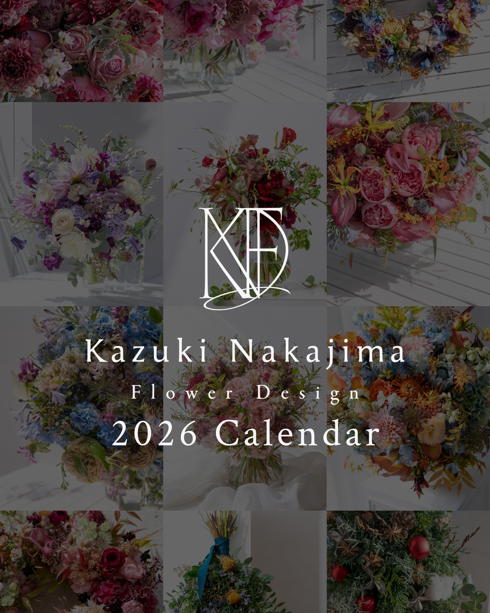 2026 卓上カレンダー｜Kazuki Nakajima Flower Design